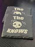 Engraved Slate Coasters (The Nose Knows)
