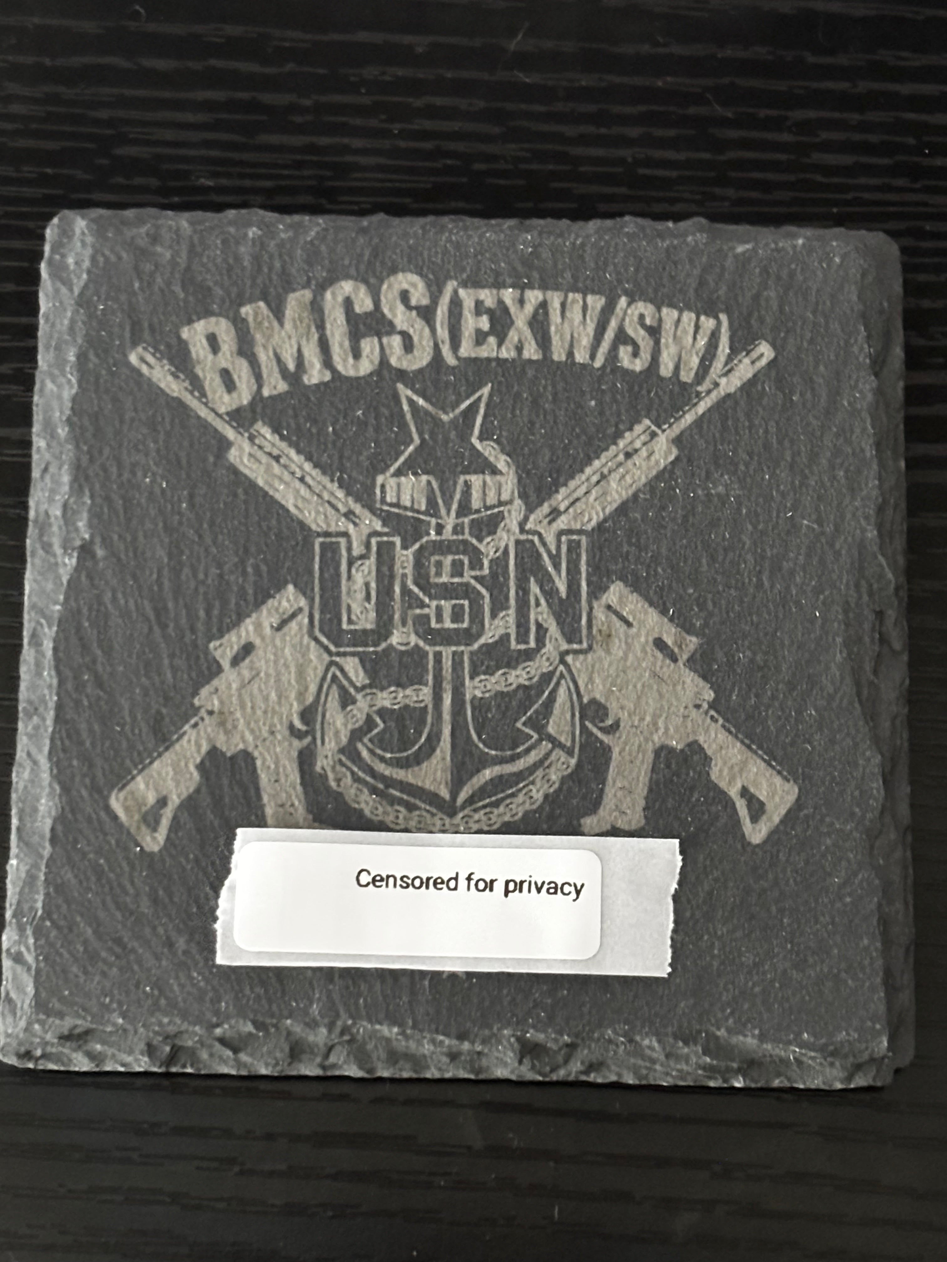 Custom Engraved Slate Coasters