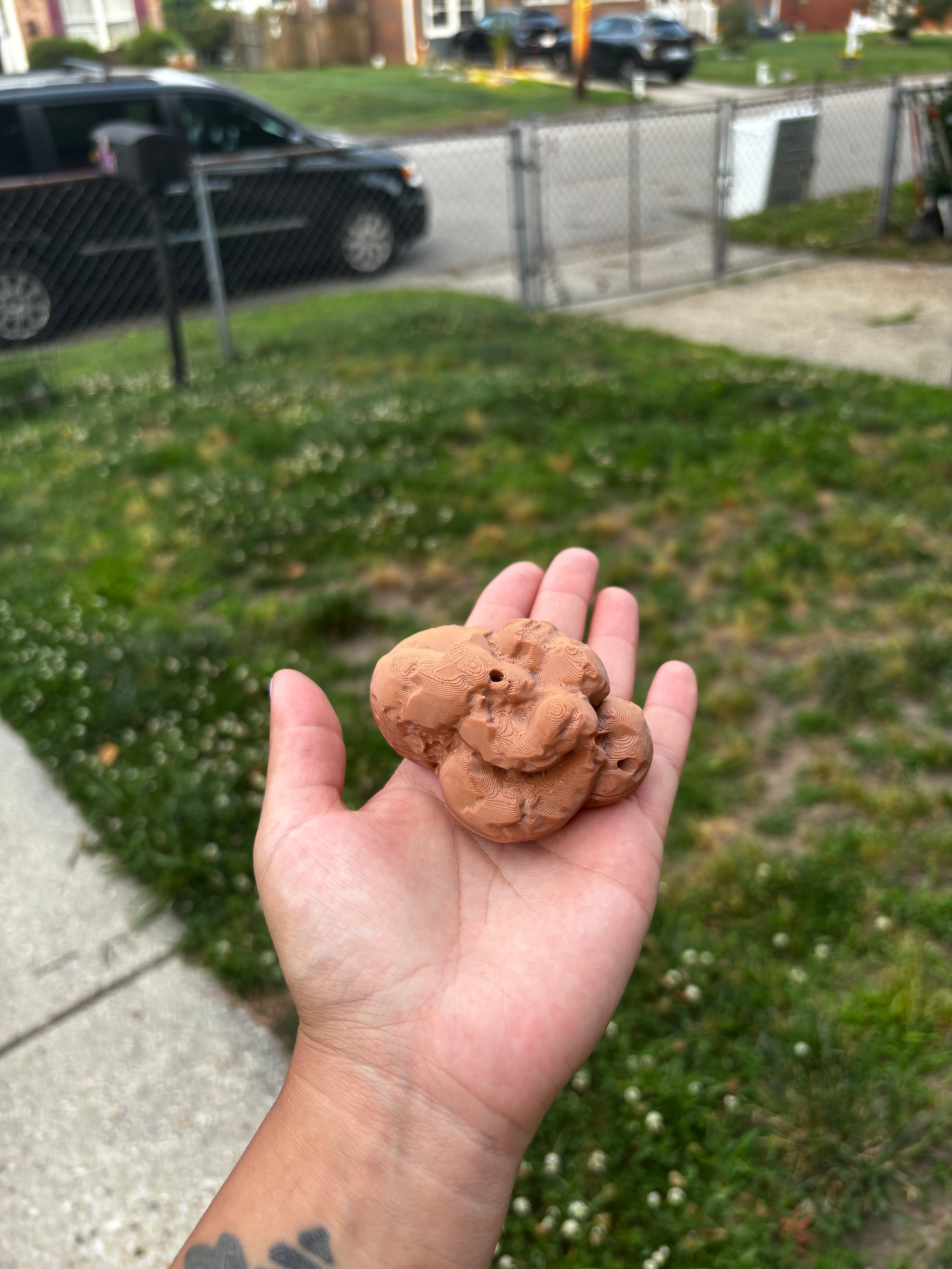 Fake poop scent work vessel
