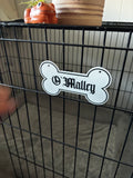 Bone Shaped Kennel Name Plate